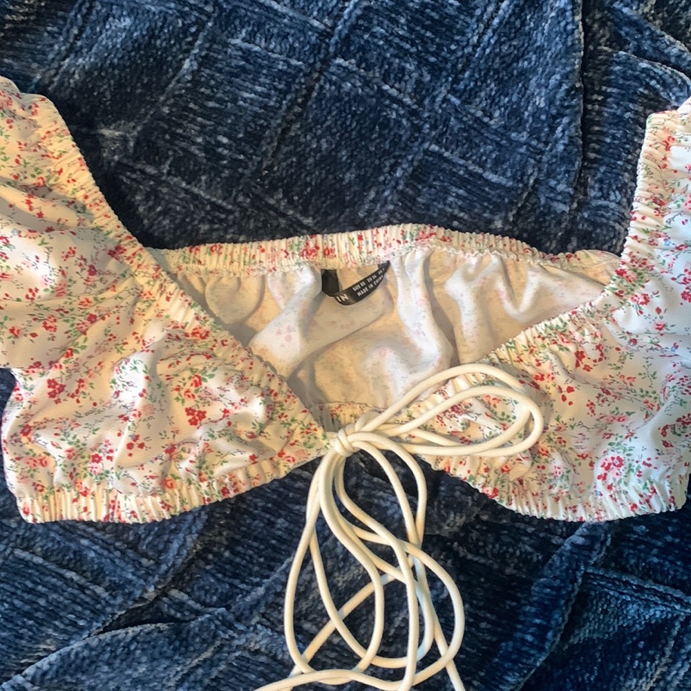 floral tie top